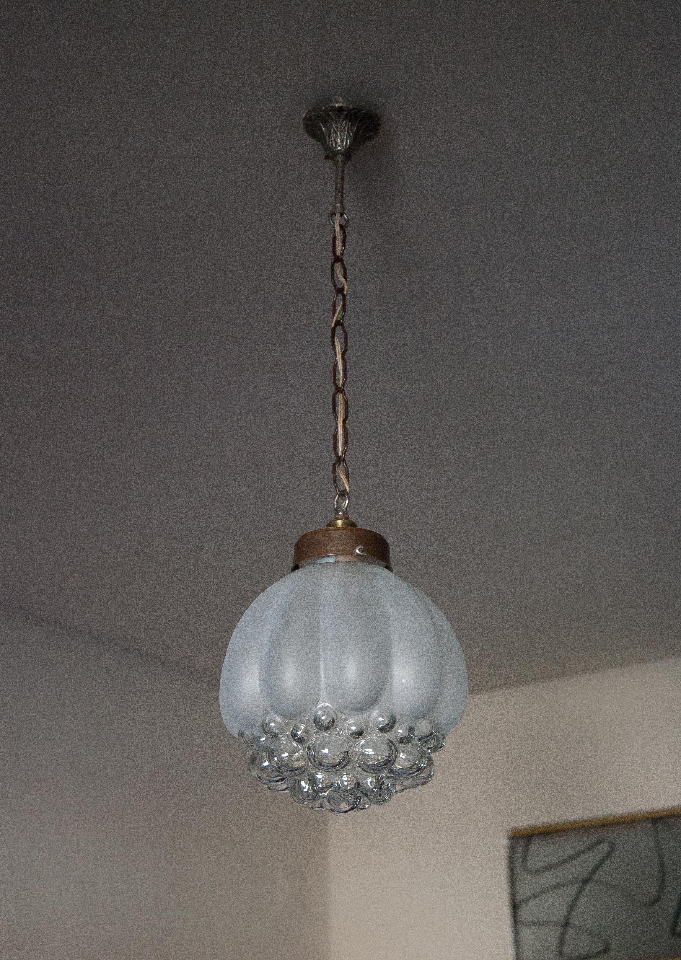 Vintage, old Suspension suspension, globe glass bubble, bubble lamp, shabby chic, interior decoration, for light, ceiling light