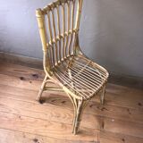 Chaise en rotin 1960