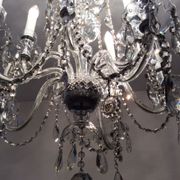 Old bohemian crystal chandelier for Deknudt