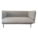 Light gray fabric 2-seater sofa