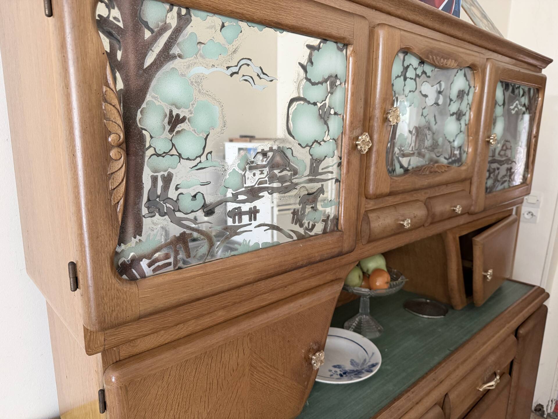 Rustic oak sideboard buffet Mado - Art Deco / Regio style