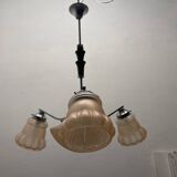 Pink Glass Art Deco Chandelier 1950’s