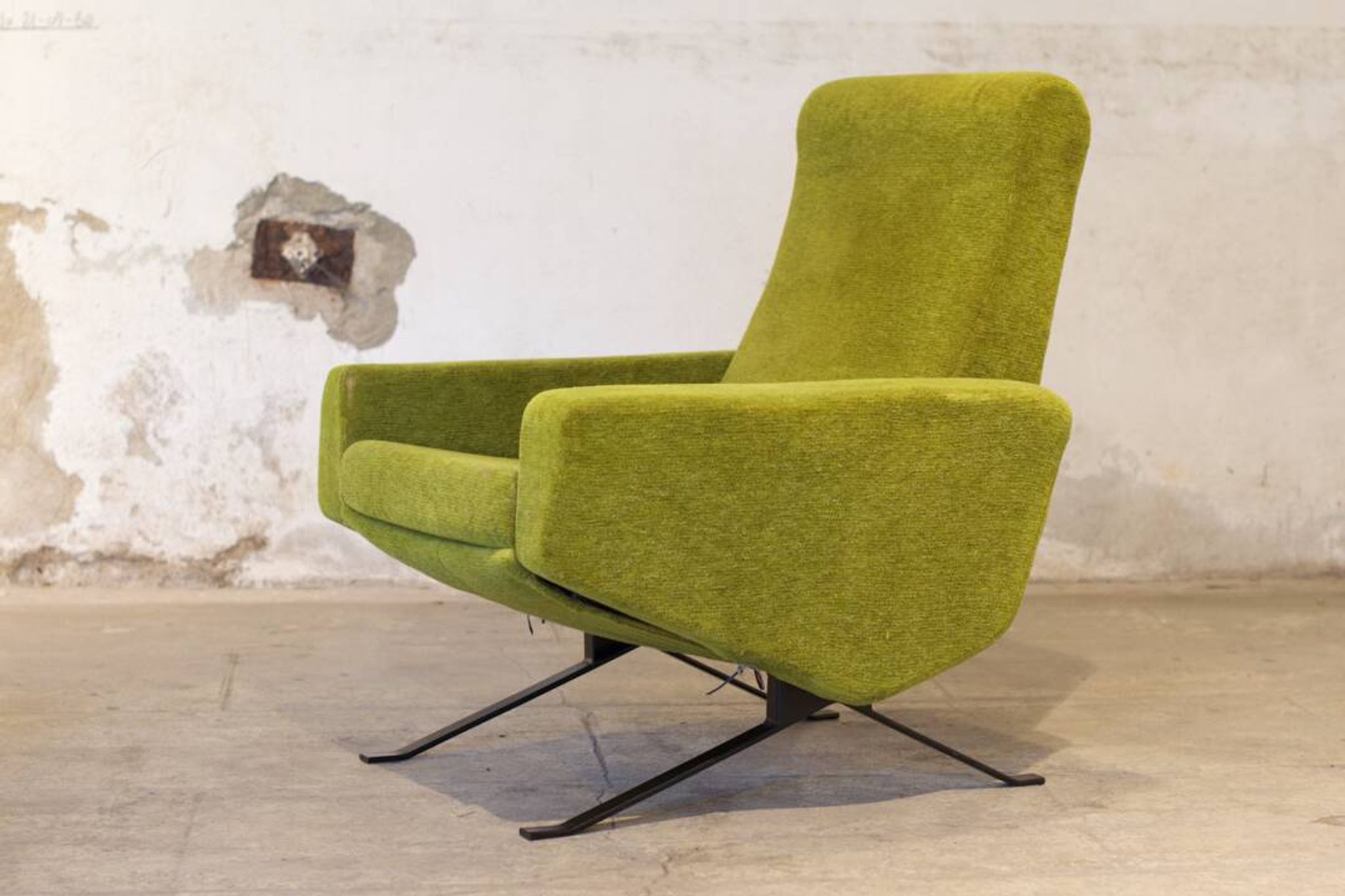 Set de salon canapé - 2 fauteuils design 1960 par Paul Geoffroy Troika Airborne
