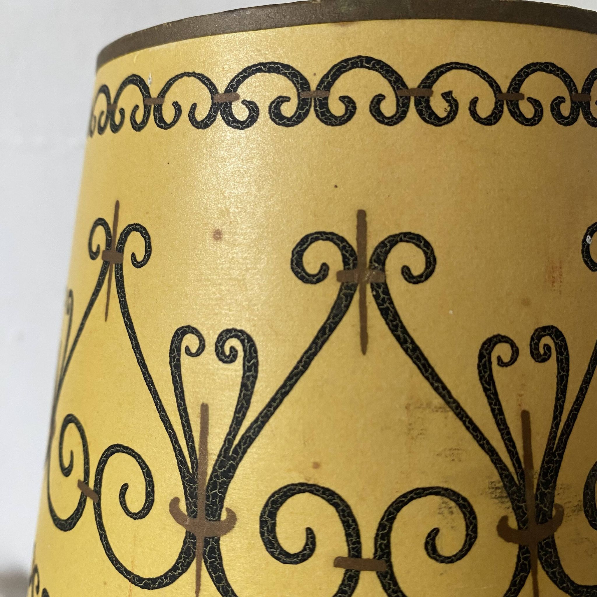Antique turned wood lamp