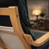 Noboru Nakamura for IKEA — “Points” Armchairs (Pair) — Birch & Leather