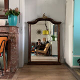 Ancient trumeau fireplace mirror - 146x100cm