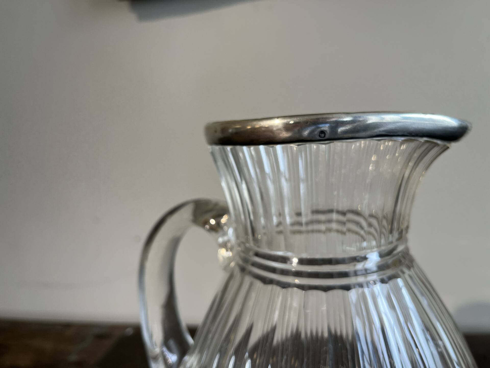 Pichet cristal argent massif 19 eme