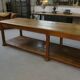 Large solid oak draper's table, 1950s