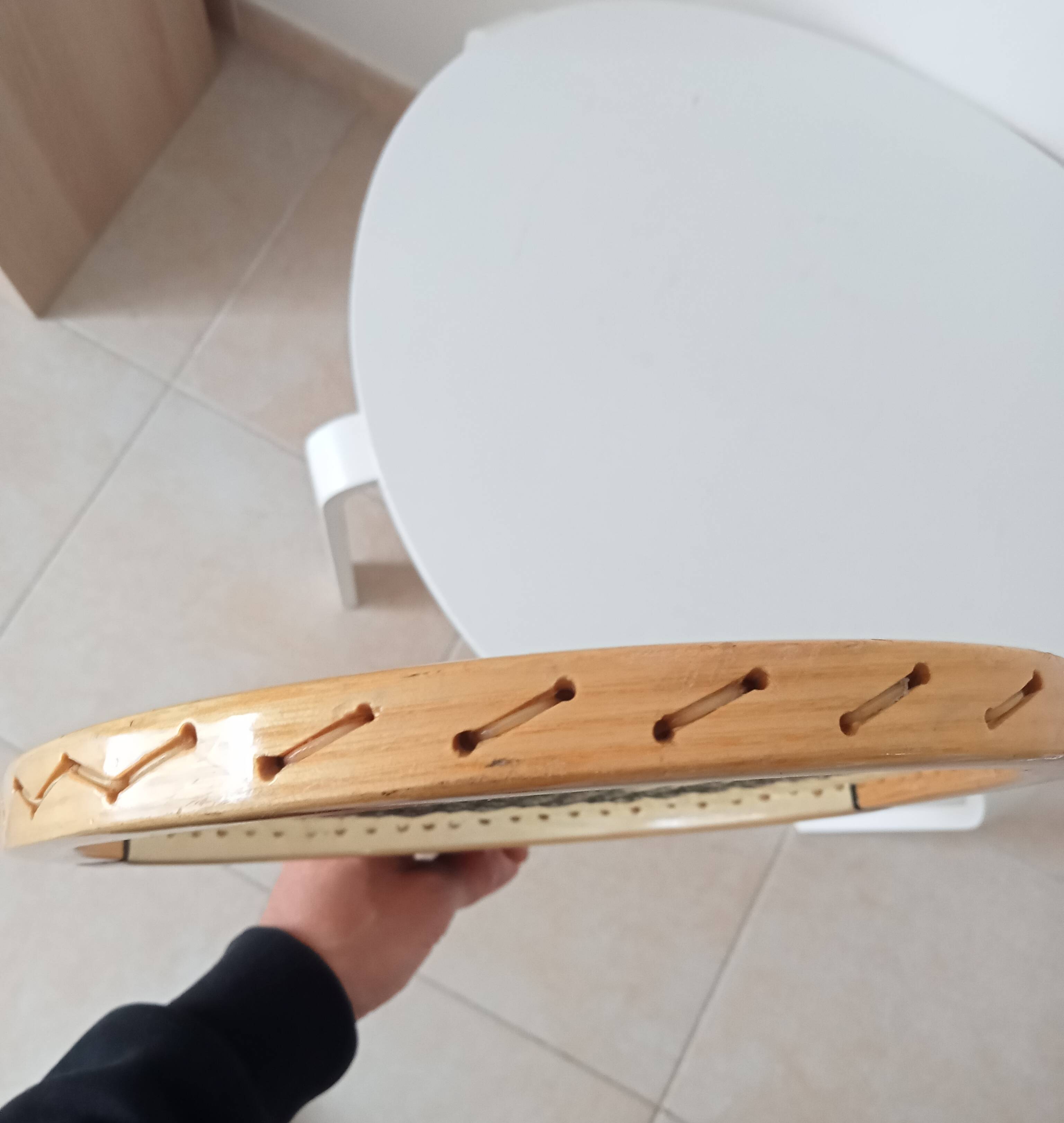 Vintage wooden tennis racket Ilie Nastase Adidas