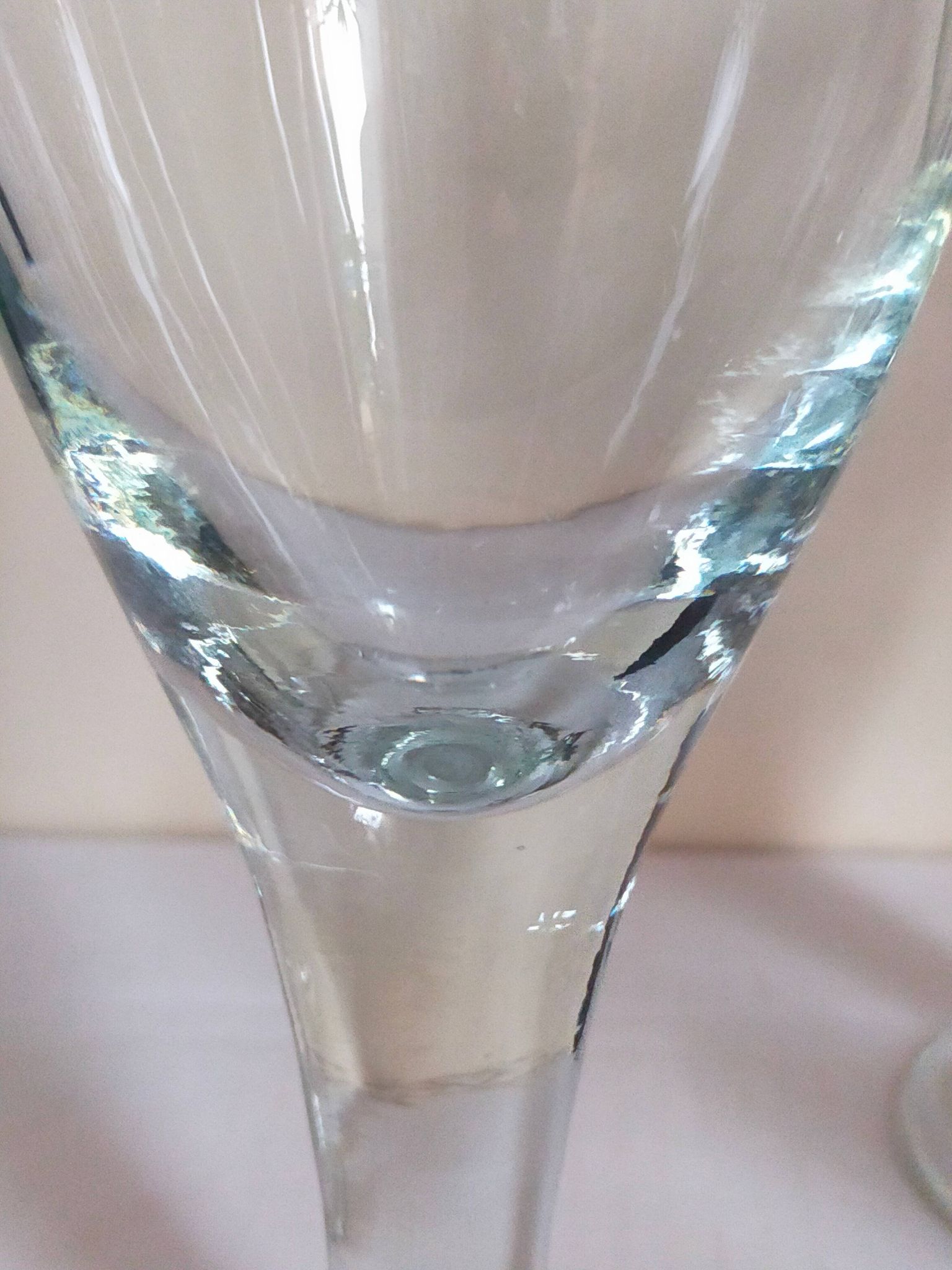 Six verres à pieds en verre soufflé XXL
