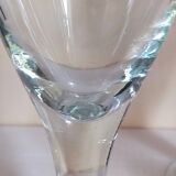 Six XXL blown glass stemmed glasses