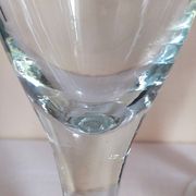 Six verres à pieds en verre soufflé XXL