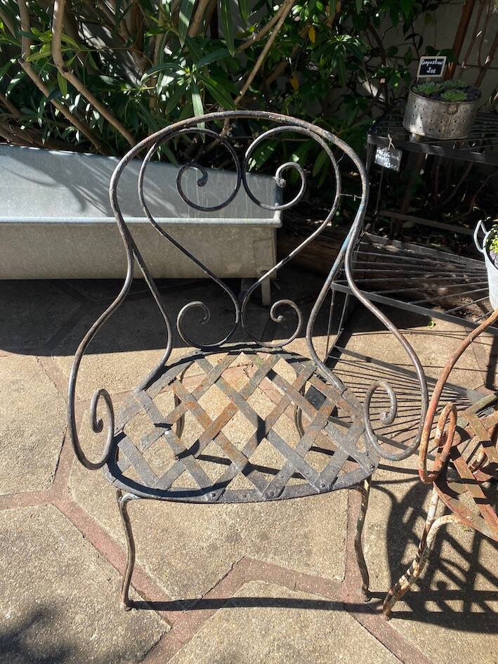 Wrought iron armchairs 1940