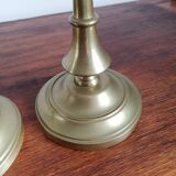 Pair of brass candle holders