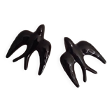 Set of two ceramic swallows