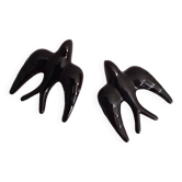 Set of two ceramic swallows