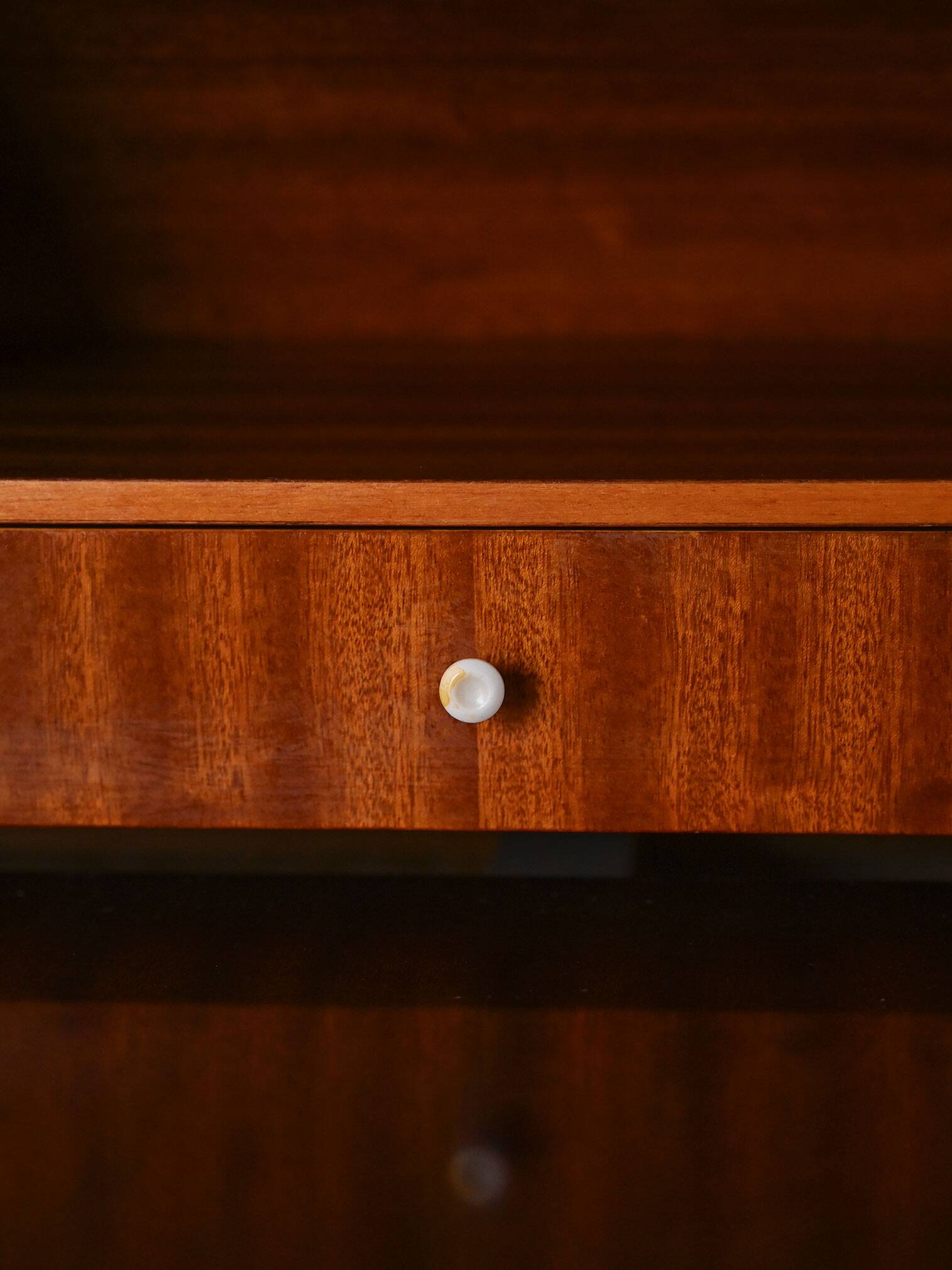 Scandinavian bookcase with writing desk