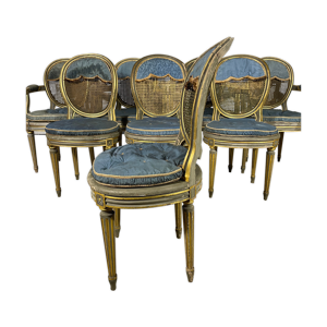 Série de 4 fauteuils et 4 chaises