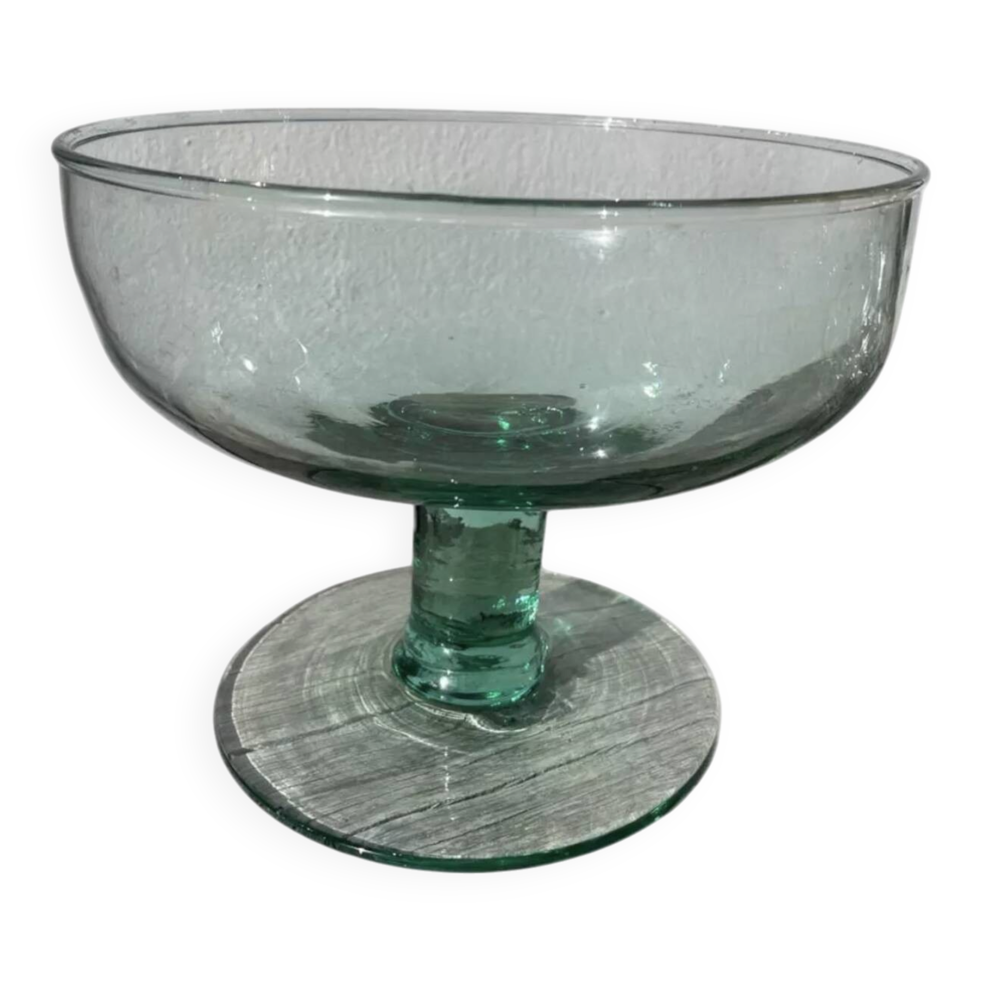 Murano blown glass fruit bowl / footed dish
