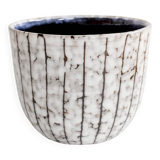 Vintage Hungarian Majolica cache-pot mid-century style Fat Lava ceramic