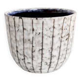 Vintage Hungarian Majolica cache-pot mid-century style Fat Lava ceramic