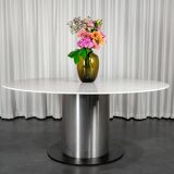 Round table with central barrel