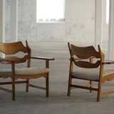 Henning Kjærnulf, Lounge Chairs "Razorblade", Danish design from the mid-century, 1960s.