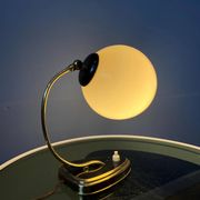 Mid-century art deco style opaline glass wall sconce or desk lamp