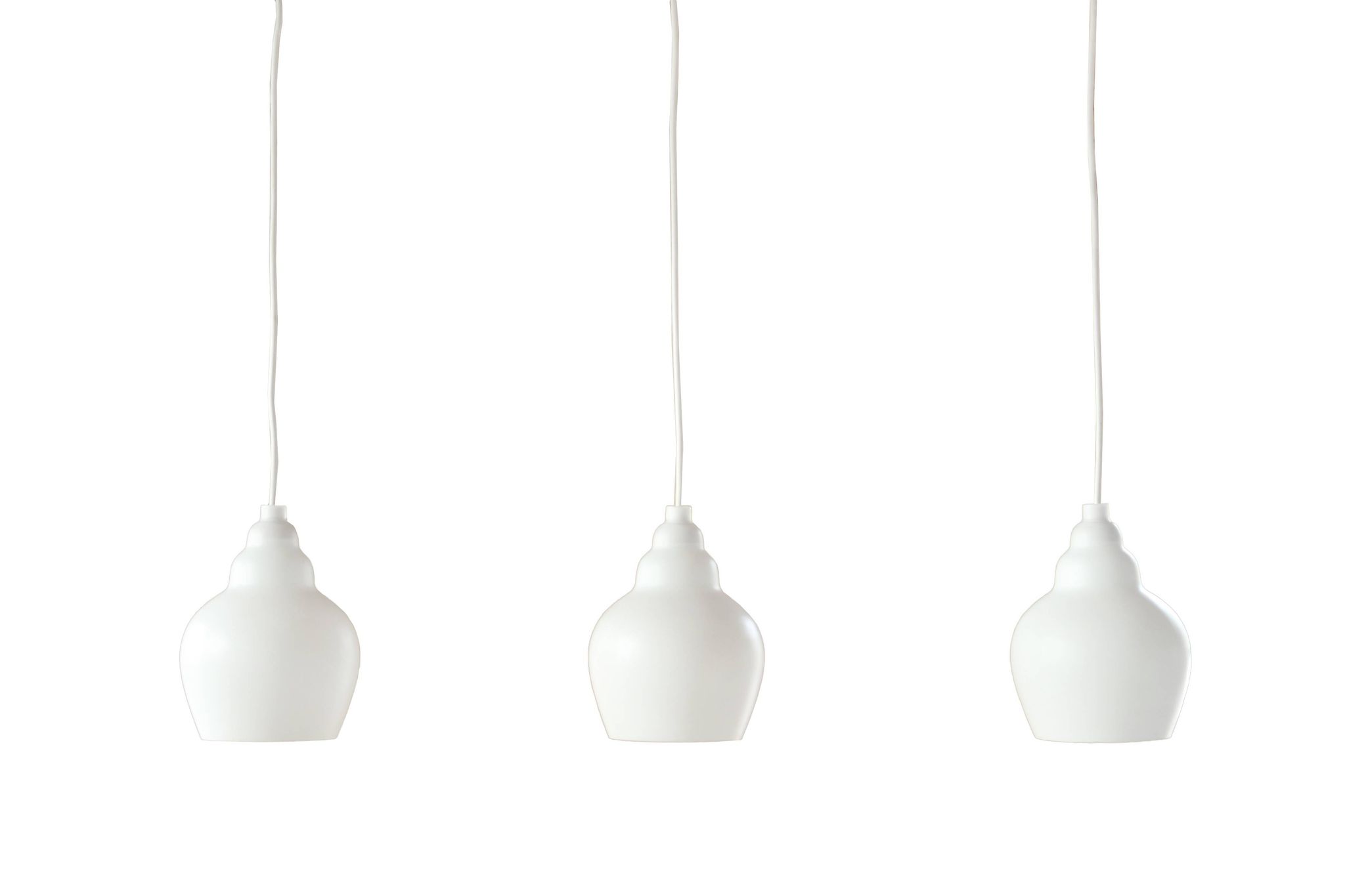 Set of three glass hanging lamps by Alf Svensson, Sweden 1960