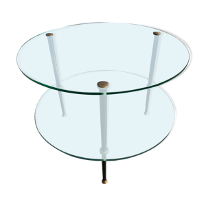 Table basse tripode double