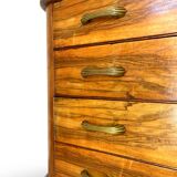 Italian art deco burl walnut chest of drawers, 1930s/1940s