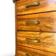 Italian art deco burl walnut chest of drawers, 1930s/1940s