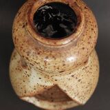 20th century pyrite stoneware tea light holder