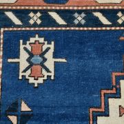 128x265 Cm Blue Vintage Area Rug, Rare Style Rug