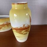 2 vases and planter luneville keller et guerin
