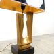 Mid century brass leaf table lamp, 1970s