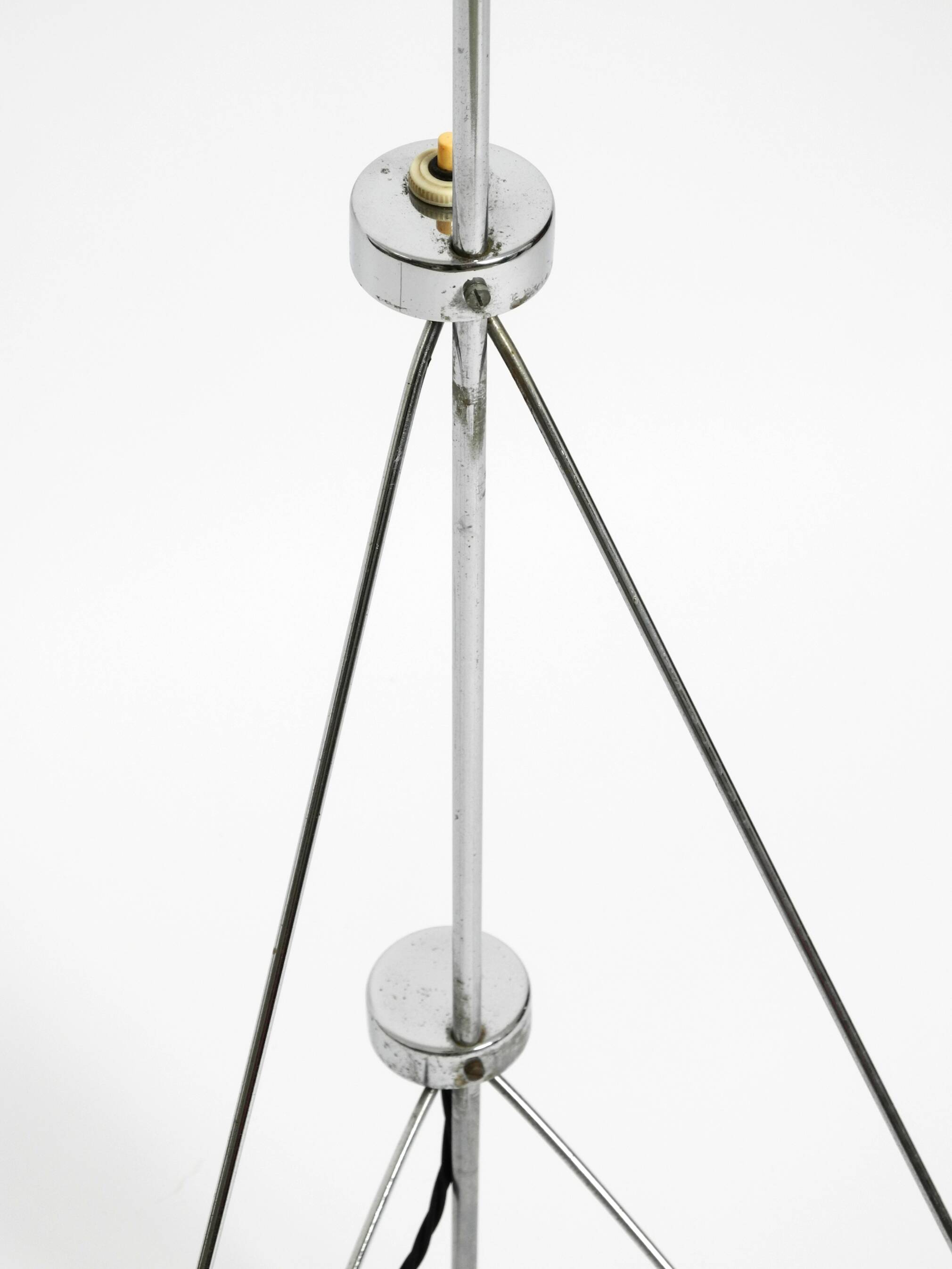 Original 1960s metal chrome floor lamp by Josef Hurka for Napako Czech