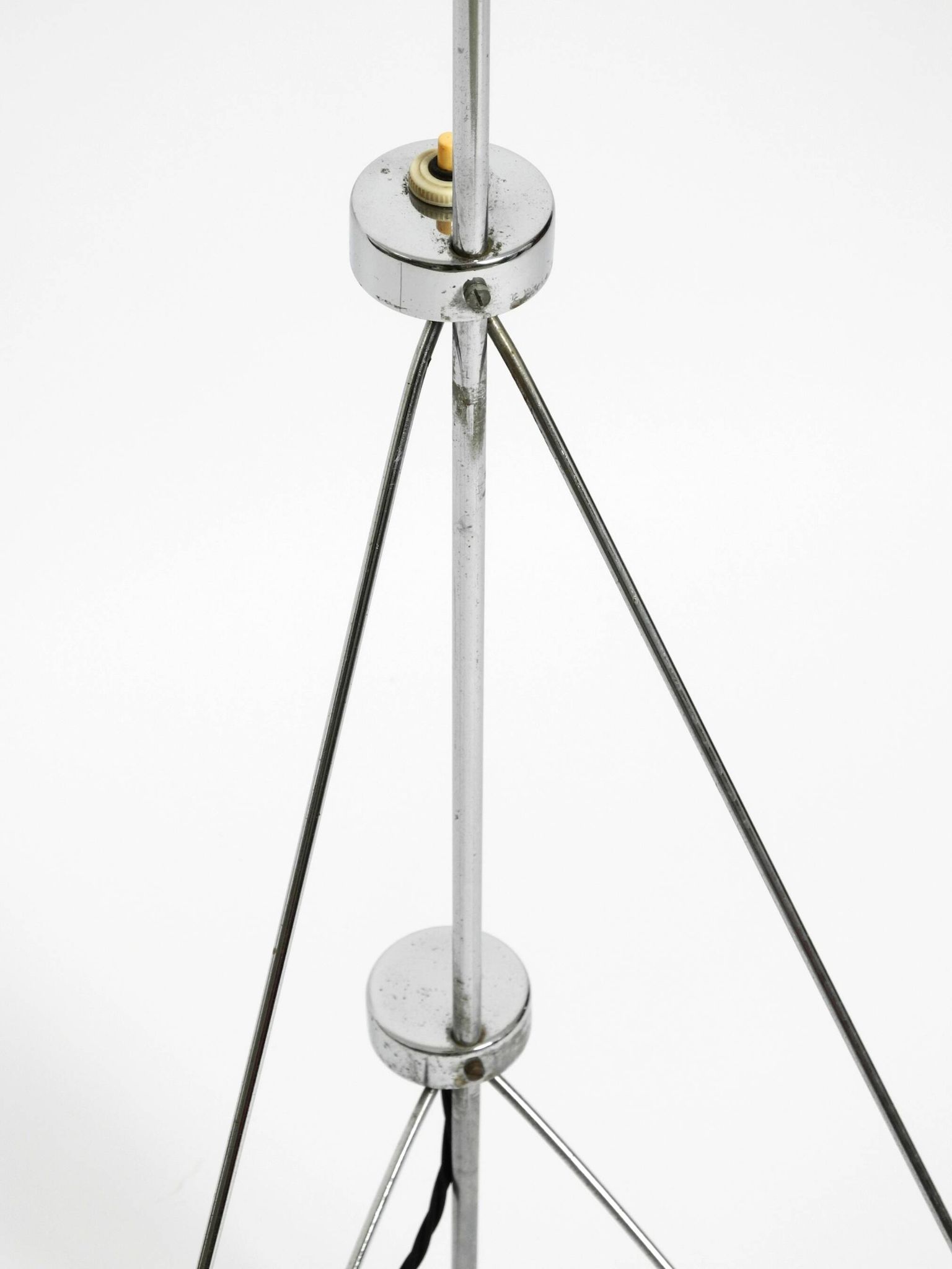 Original 1960s metal chrome floor lamp by Josef Hurka for Napako Czech