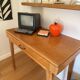 Vintage wooden desk from the 50s and 60s, made in France