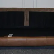 Vintage Three-Seater Sofa in Leather and Fabric by Alexander & James Blake