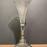 Cone vase, cut crystal bouquet (most certainly Baccarat, Saint Louis ...)