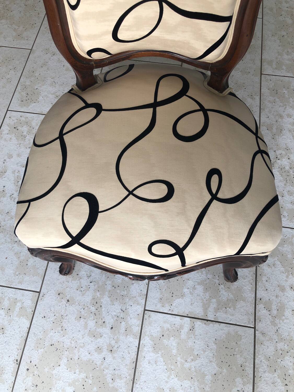 Napoleon 3 Style armchair / fireside chair in mahogany