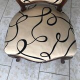 Fauteuil / chauffeuse Style Napoleon 3 en acajou