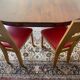 Table en bois ovale 6/8 personnes et 4 chaises art déco