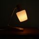 Temde bedside lamp - brass, wood - table lamp with opal glass shade - 1960s, vintage style
