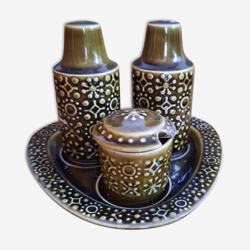 Ensemble condiments en ceramique vintage