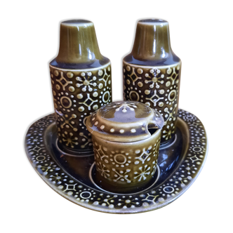 Vintage ceramic condiment set