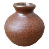 Sandstone ball vase signed Fontgombault