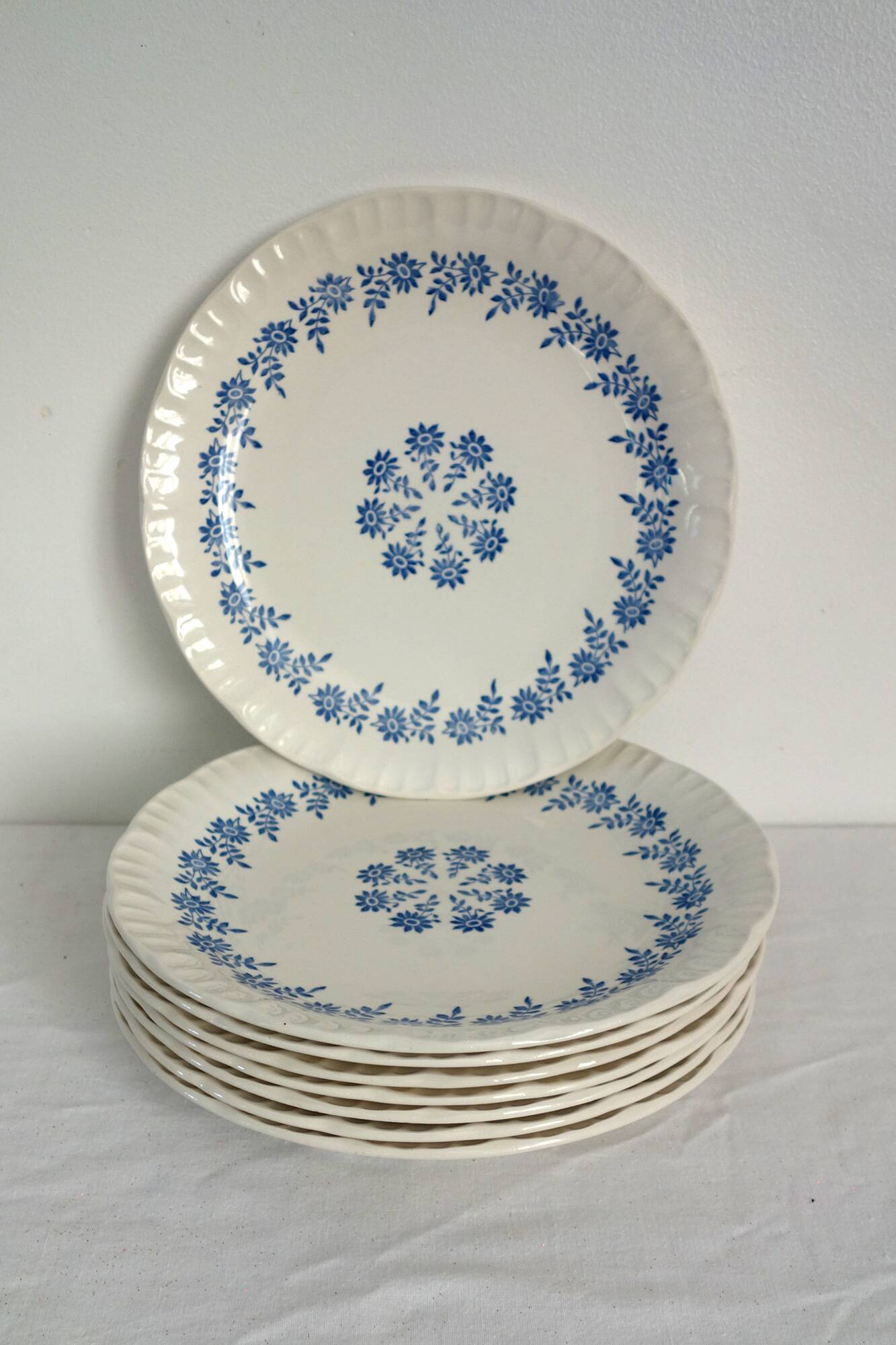 8 flat plates Dany model, Digoin Sarreguemines