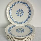 8 flat plates Dany model, Digoin Sarreguemines